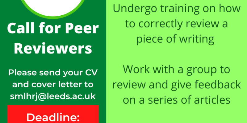 EXTENDED DEADLINE: Call for Peer Reviewers!