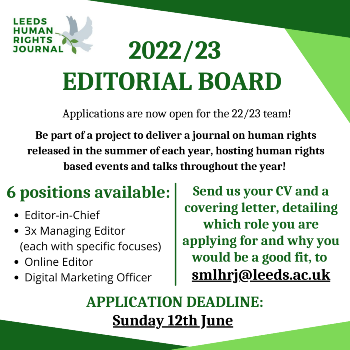 2022/23 Editorial Board: Applications Now Open!